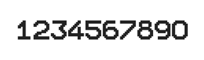 10×12数字点阵字体 ddN1012AB1264