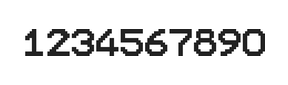 10×12数字点阵字体 ddN1012AB1265