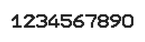 10×12数字点阵字体 ddN1012AB1272