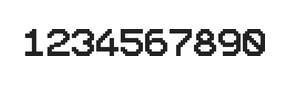 10×12数字点阵字体 ddN1012AB1277