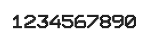 10×12数字点阵字体 ddN1012AB1289