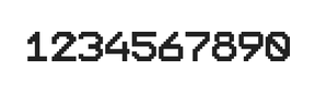 10×12数字点阵字体 ddN1012AB1312