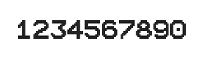 10×12数字点阵字体 ddN1012AB1329