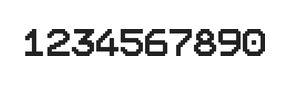 10×12数字点阵字体 ddN1012AB1333