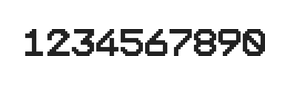 10×12数字点阵字体 ddN1012AB1336