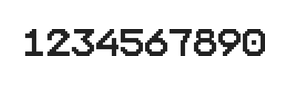 10×12数字点阵字体 ddN1012AB1360