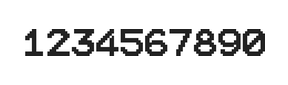 10×12数字点阵字体 ddN1012AB1367