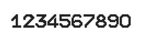 10×12数字点阵字体 ddN1012AB1369