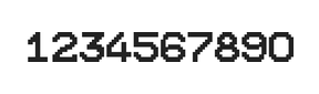 10×12数字点阵字体 ddN1012AB1373