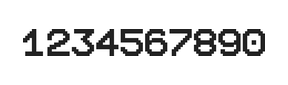 10×12数字点阵字体 ddN1012AB1385