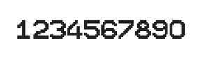 10×12数字点阵字体 ddN1012AB1386