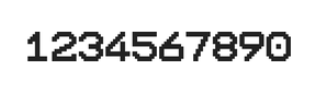 10×12数字点阵字体 ddN1012AB1392