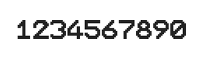 10×12数字点阵字体 ddN1012AB1400