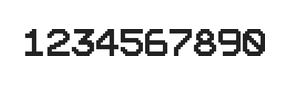 10×12数字点阵字体 ddN1012AB1402