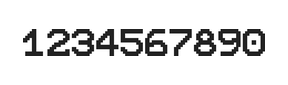 10×12数字点阵字体 ddN1012AB1406