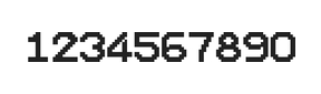 10×12数字点阵字体 ddN1012AB1415