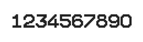10×12数字点阵字体 ddN1012AB1452