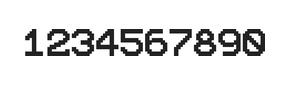 10×12数字点阵字体 ddN1012AB1458