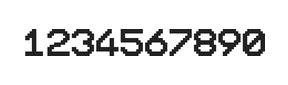 10×12数字点阵字体 ddN1012AB1460