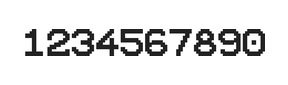 10×12数字点阵字体 ddN1012AB1464