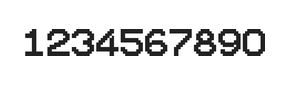 10×12数字点阵字体 ddN1012AB1466