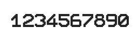 10×12数字点阵字体 ddN1012AB1472
