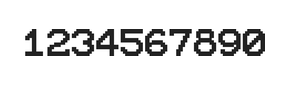 10×12数字点阵字体 ddN1012AB1479