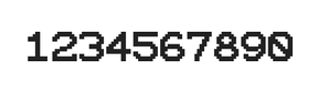 10×12数字点阵字体 ddN1012AB1489
