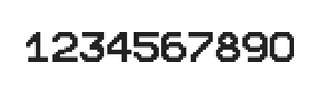 10×12数字点阵字体 ddN1012AB1492