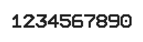 10×12数字点阵字体 ddN1012AB1501