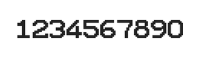 10×12数字点阵字体 ddN1012AB1505