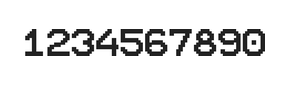 10×12数字点阵字体 ddN1012AB1507