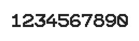 10×12数字点阵字体 ddN1012AB1515