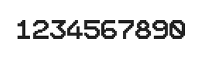 10×12数字点阵字体 ddN1012AB1531