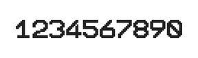 10×12数字点阵字体 ddN1012AB1536