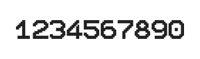 10×12数字点阵字体 ddN1012AB1542
