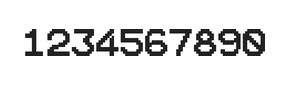 10×12数字点阵字体 ddN1012AB1547