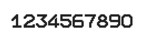 10×12数字点阵字体 ddN1012AB1559