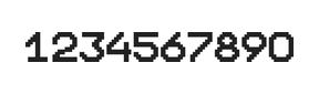 10×12数字点阵字体 ddN1012AB1583