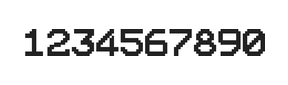 10×12数字点阵字体 ddN1012AB1591