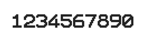 10×12数字点阵字体 ddN1012AB1595