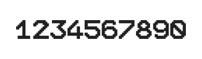 10×12数字点阵字体 ddN1012AB1601