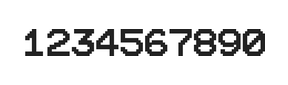 10×12数字点阵字体 ddN1012AB1604