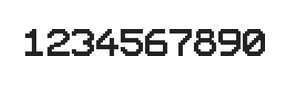 10×12数字点阵字体 ddN1012AB1611