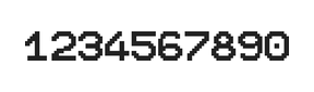 10×12数字点阵字体 ddN1012AB1646