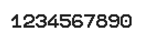 10×12数字点阵字体 ddN1012AB1649