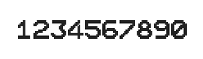 10×12数字点阵字体 ddN1012AB1651
