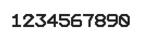 10×12数字点阵字体 ddN1012AB1655