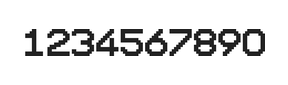10×12数字点阵字体 ddN1012AB1657
