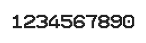 10×12数字点阵字体 ddN1012AB1661